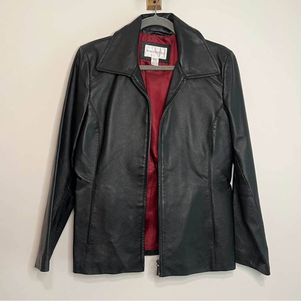 Women's Worthington Black Leather Jacket